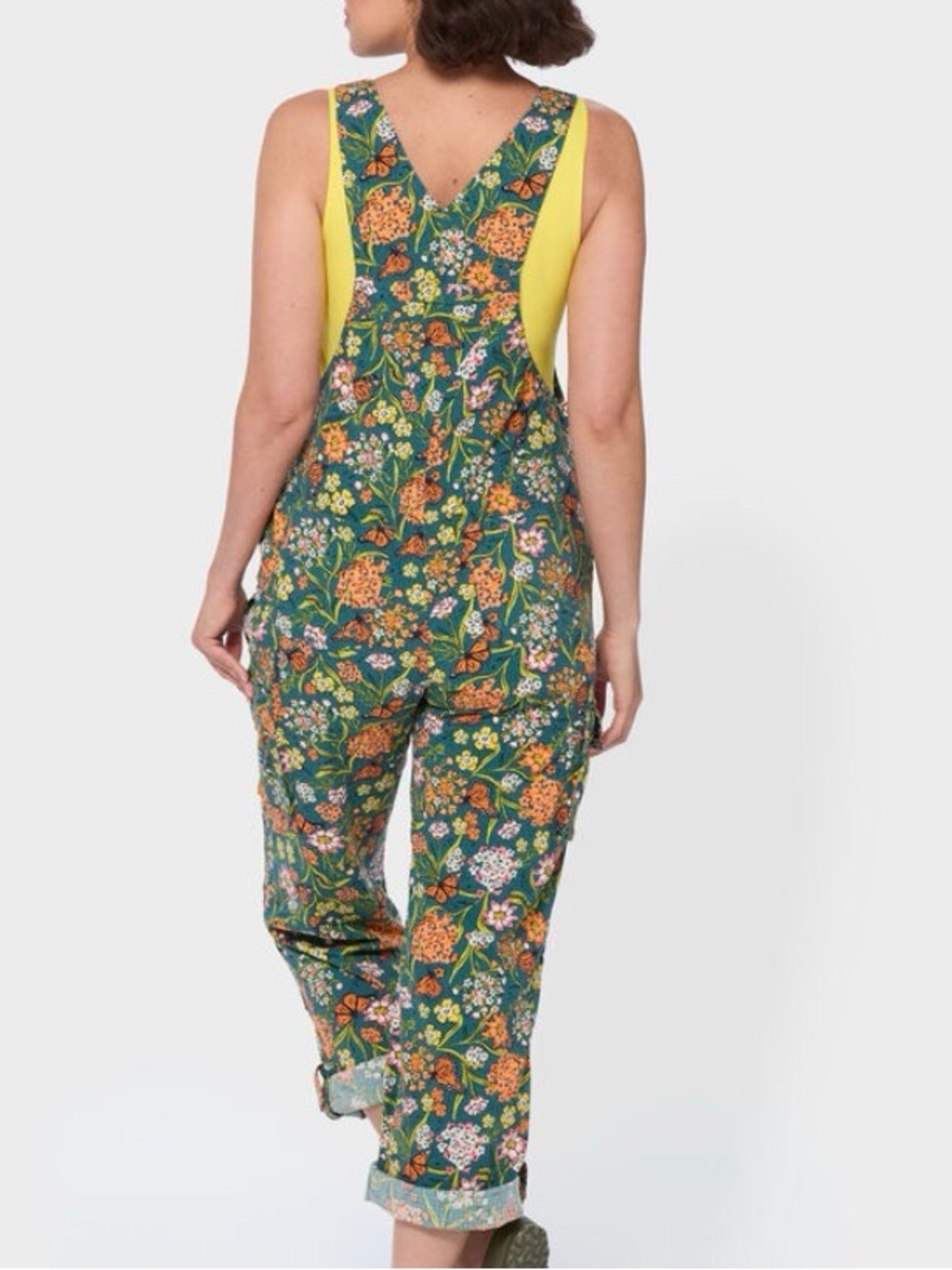 NWT Duluth Trading Midnight Green  Monarchs Heirloom Gardening Bib Overalls XL - Picture 3 of 7